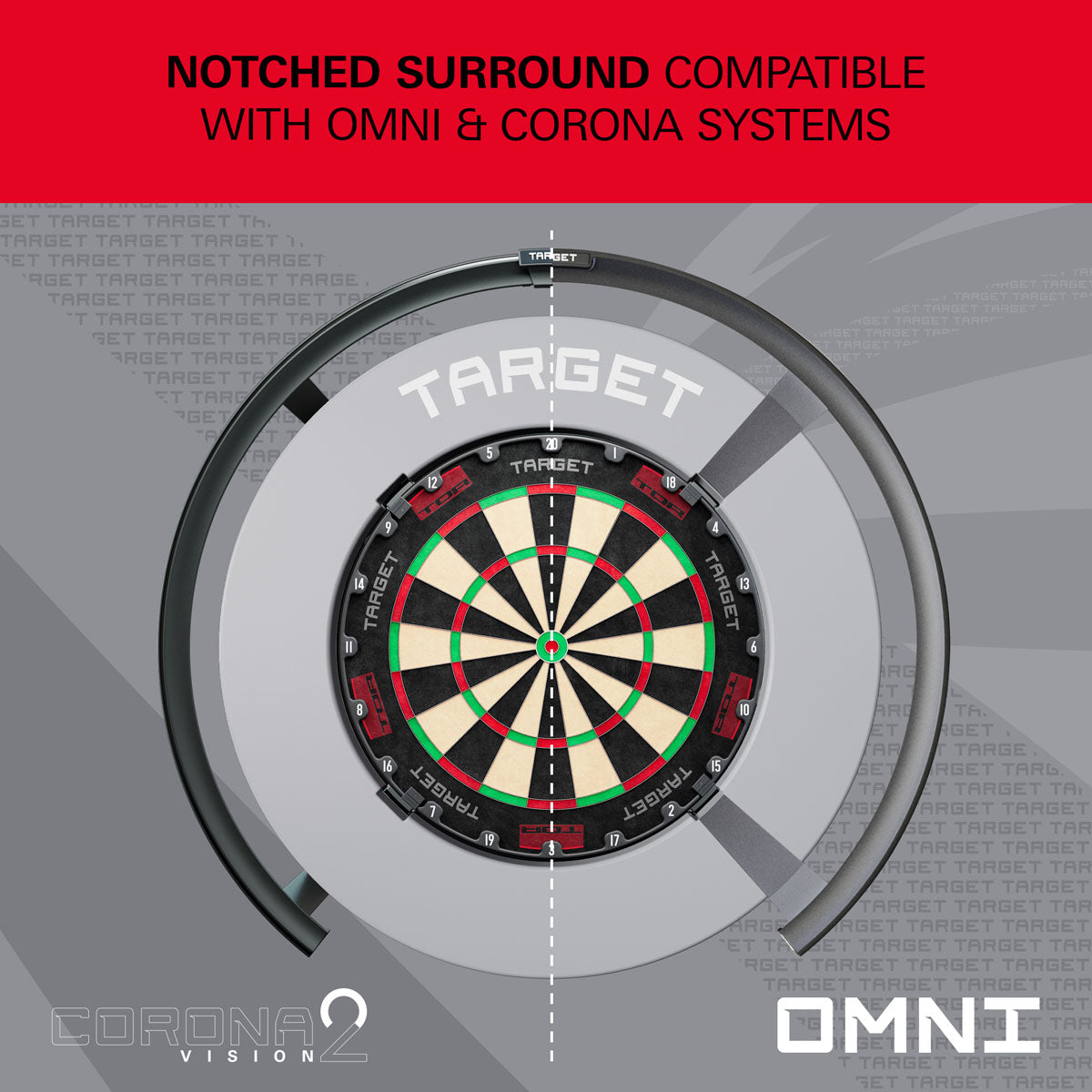 Target Notched Dartboard Surround