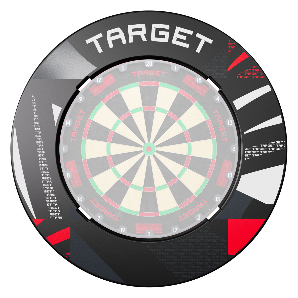 Target Patterned Notched Dartboard Surround