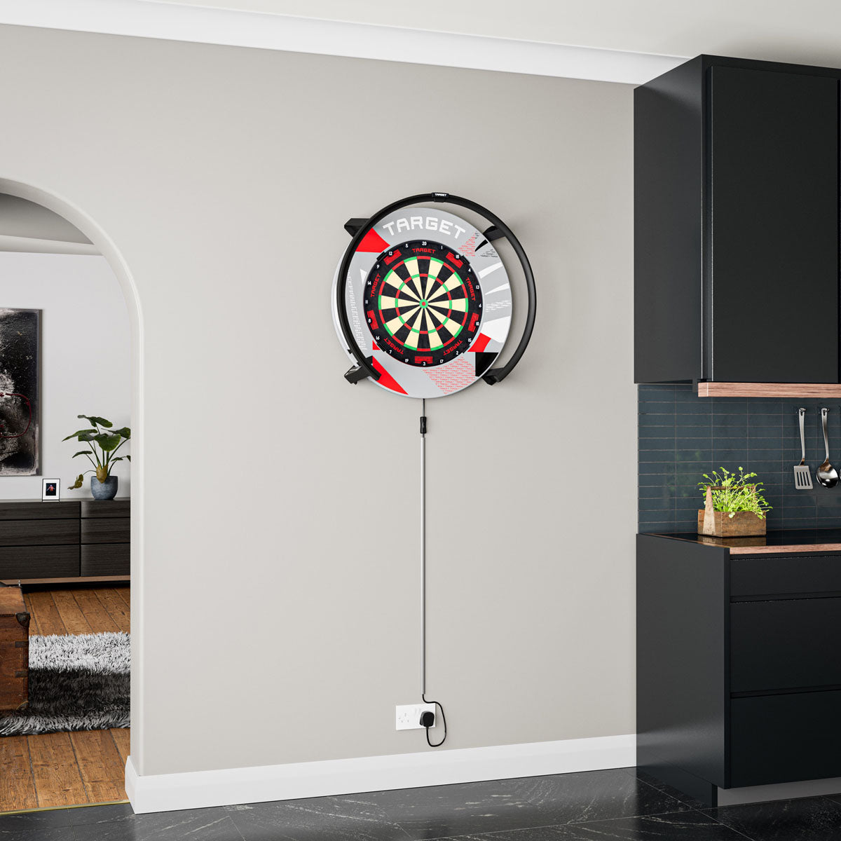 Target Patterned Notched Dartboard Surround