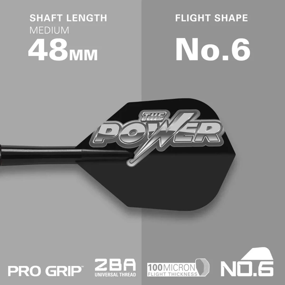 Target Power Storm dart flight and shaft details – Pro Grip and No.6 shape