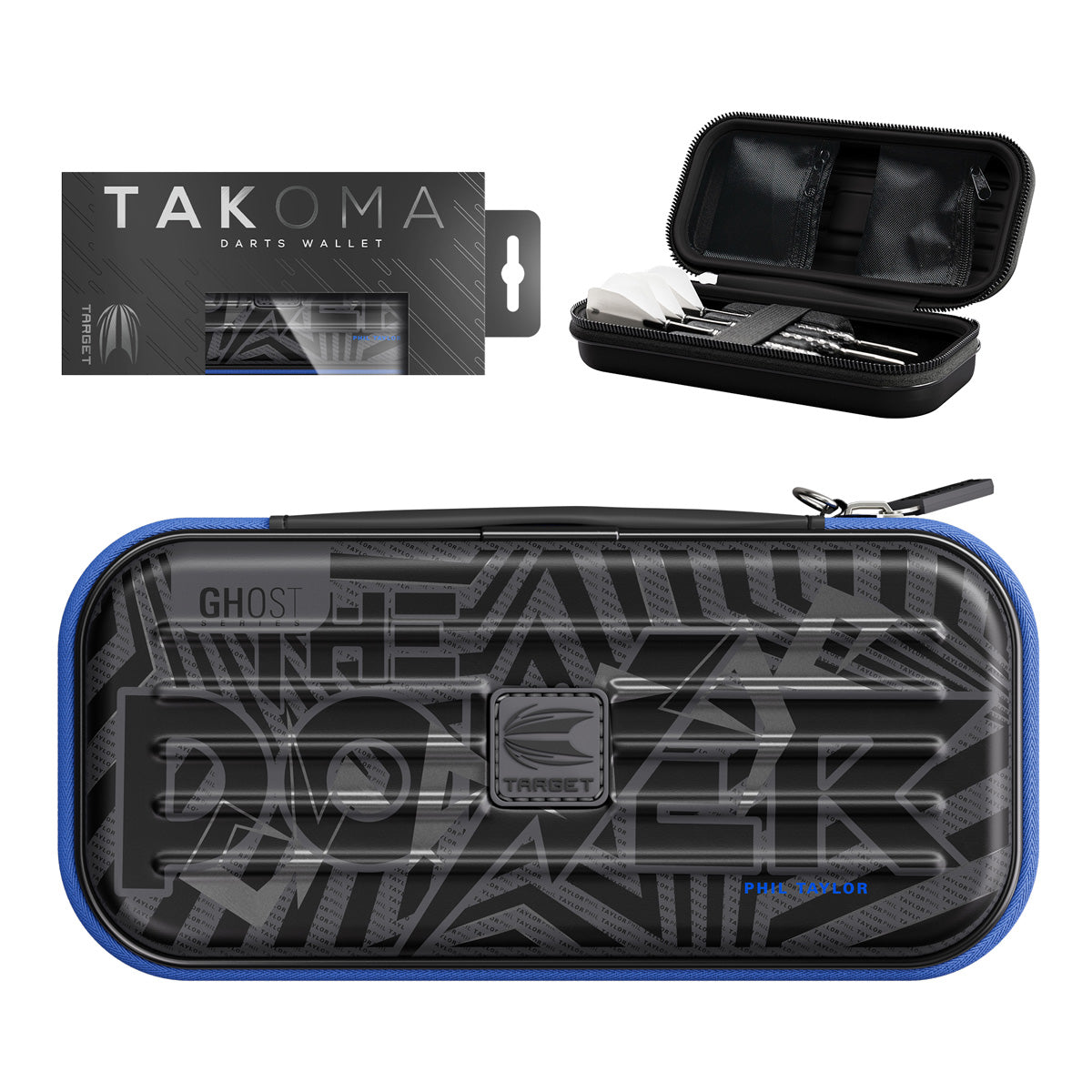 Target Phil Taylor Takoma Ghost Dart Case main product image showing the case and included contents