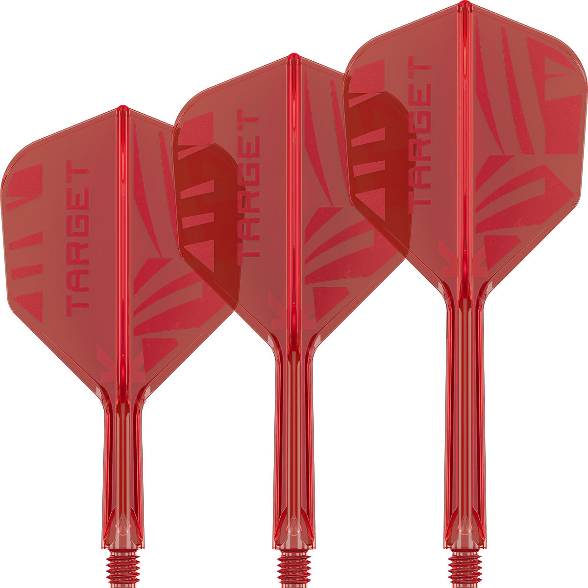 Target Printed Red K-Flex Integrated Flights & Shafts No6