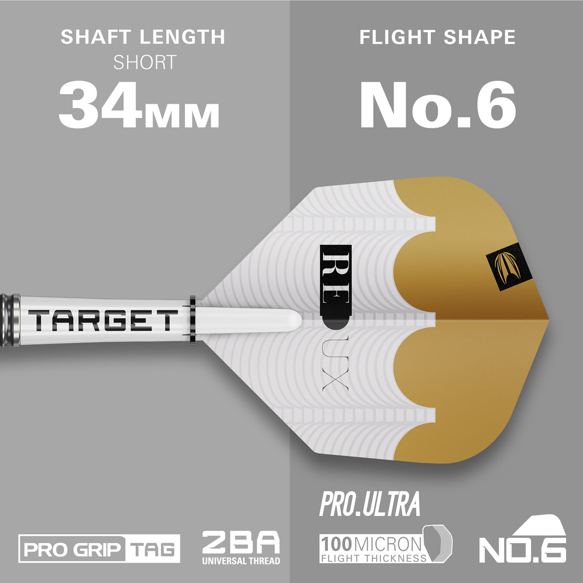 Redux 10 darts flight and shaft specifications image displaying the included setup configuration