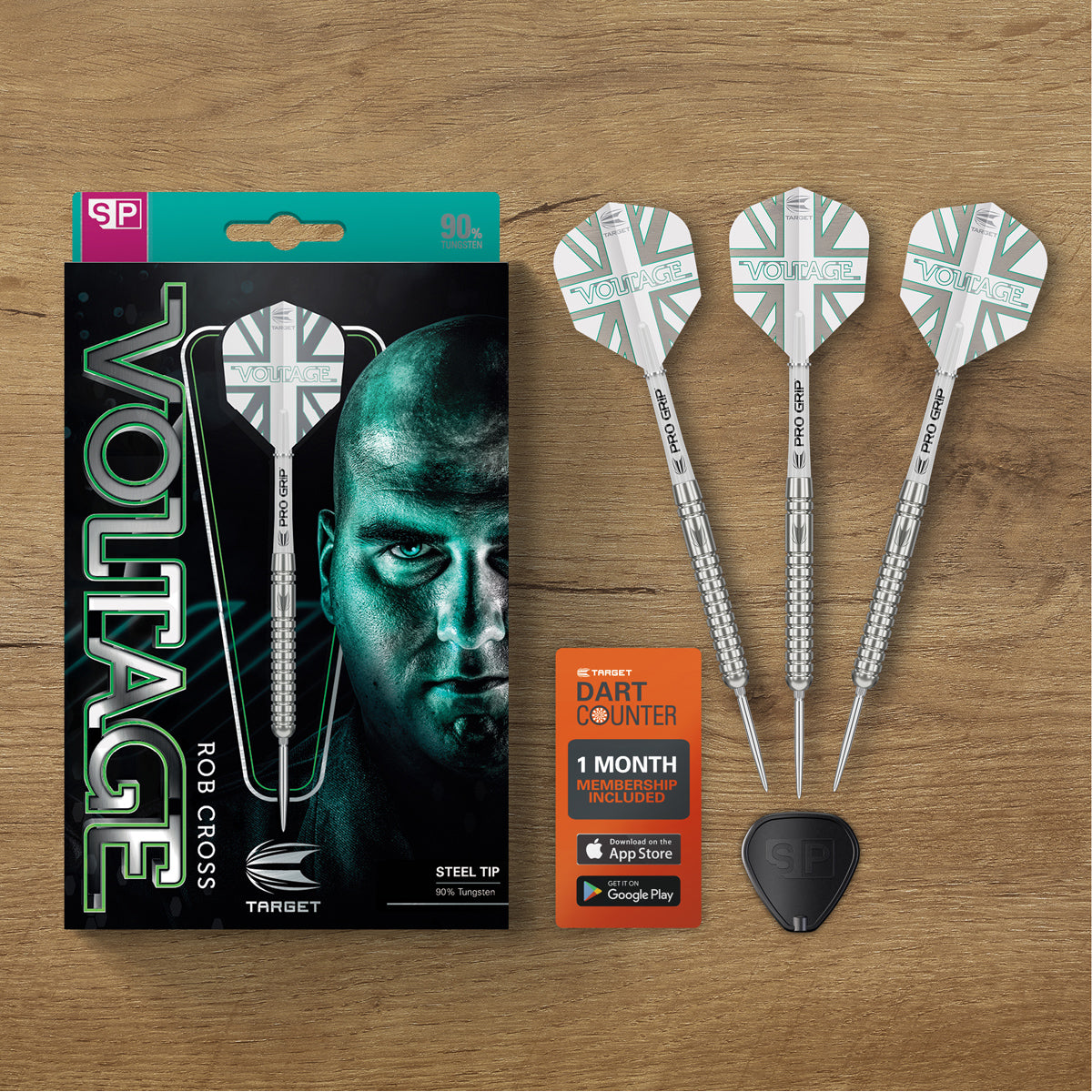 Rob Cross G1 darts lifestyle image featuring a premium darts setup and modern playing environment