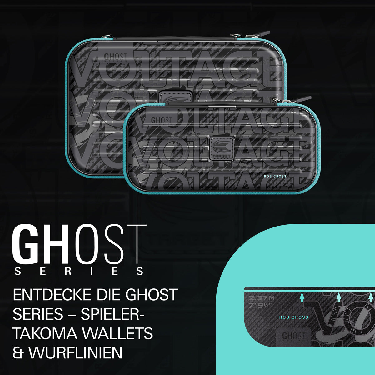 Target Rob Cross Takoma Ghost XL Dart Case top down image showing the case and storage arrangement