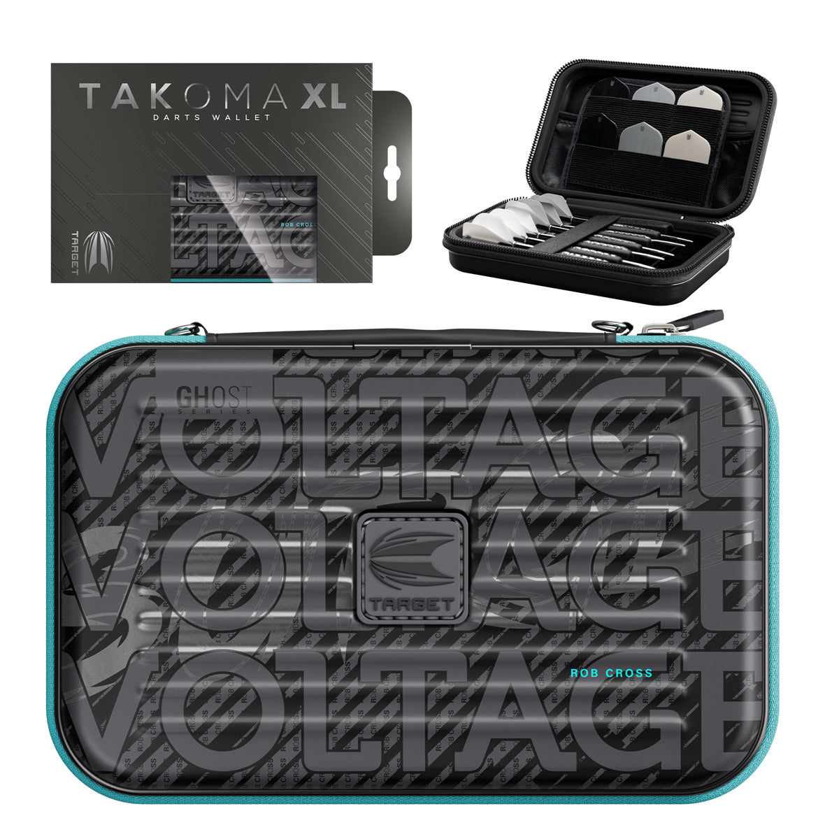 Target Rob Cross Takoma Ghost XL Dart Case main product image showing the case and included contents