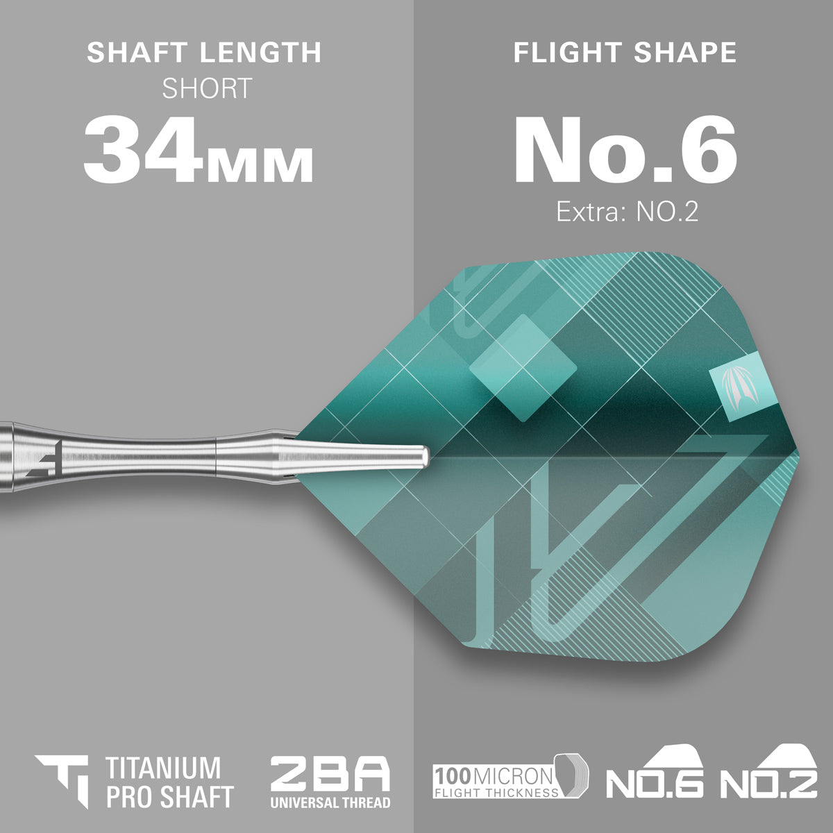 Rove 03 darts flight and shaft specifications image displaying the included setup configuration