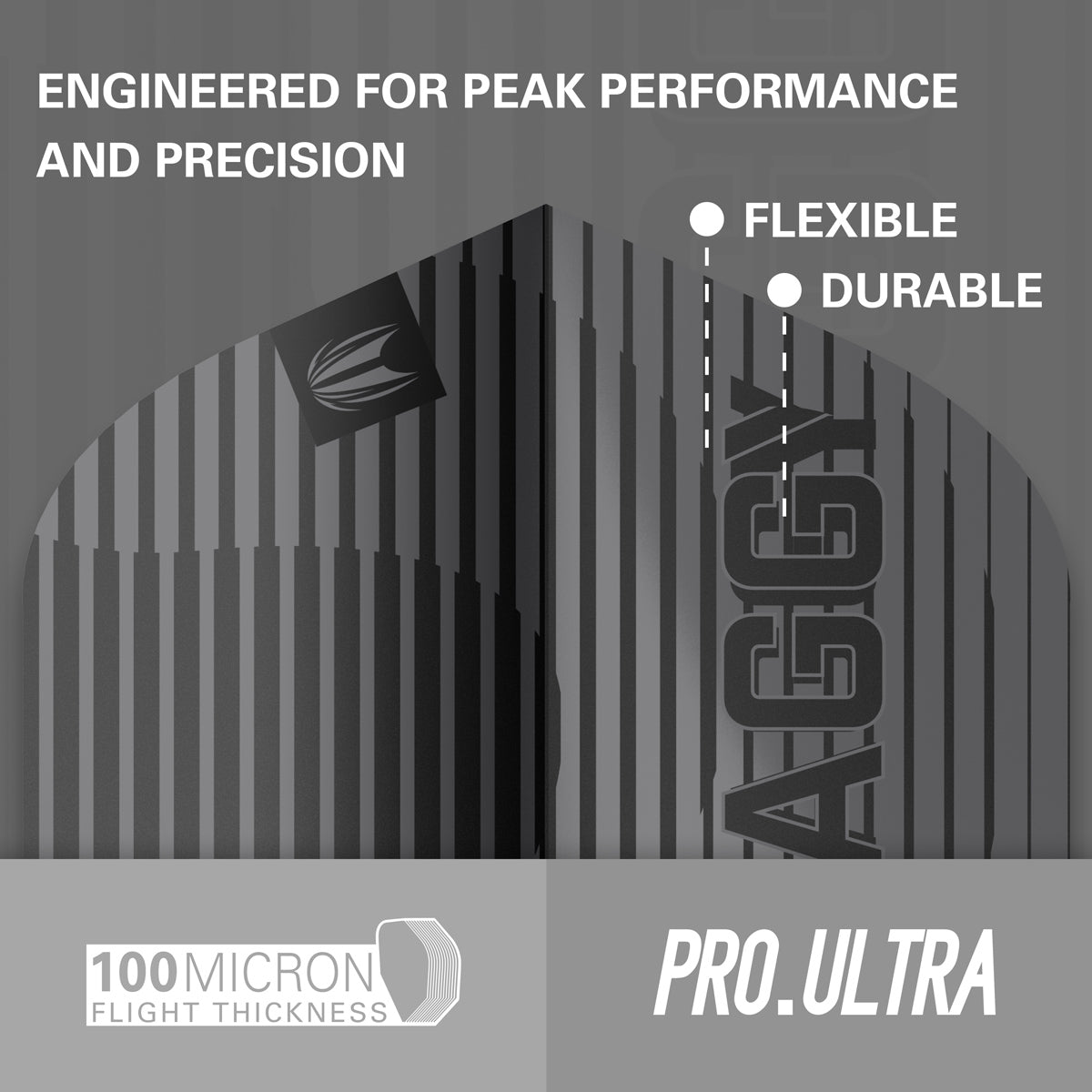 Scott Williams Black x 3 Sets Pro.Ultra No2 Flights by Target image highlighting the Pro.Ultra flight range and key performance features.