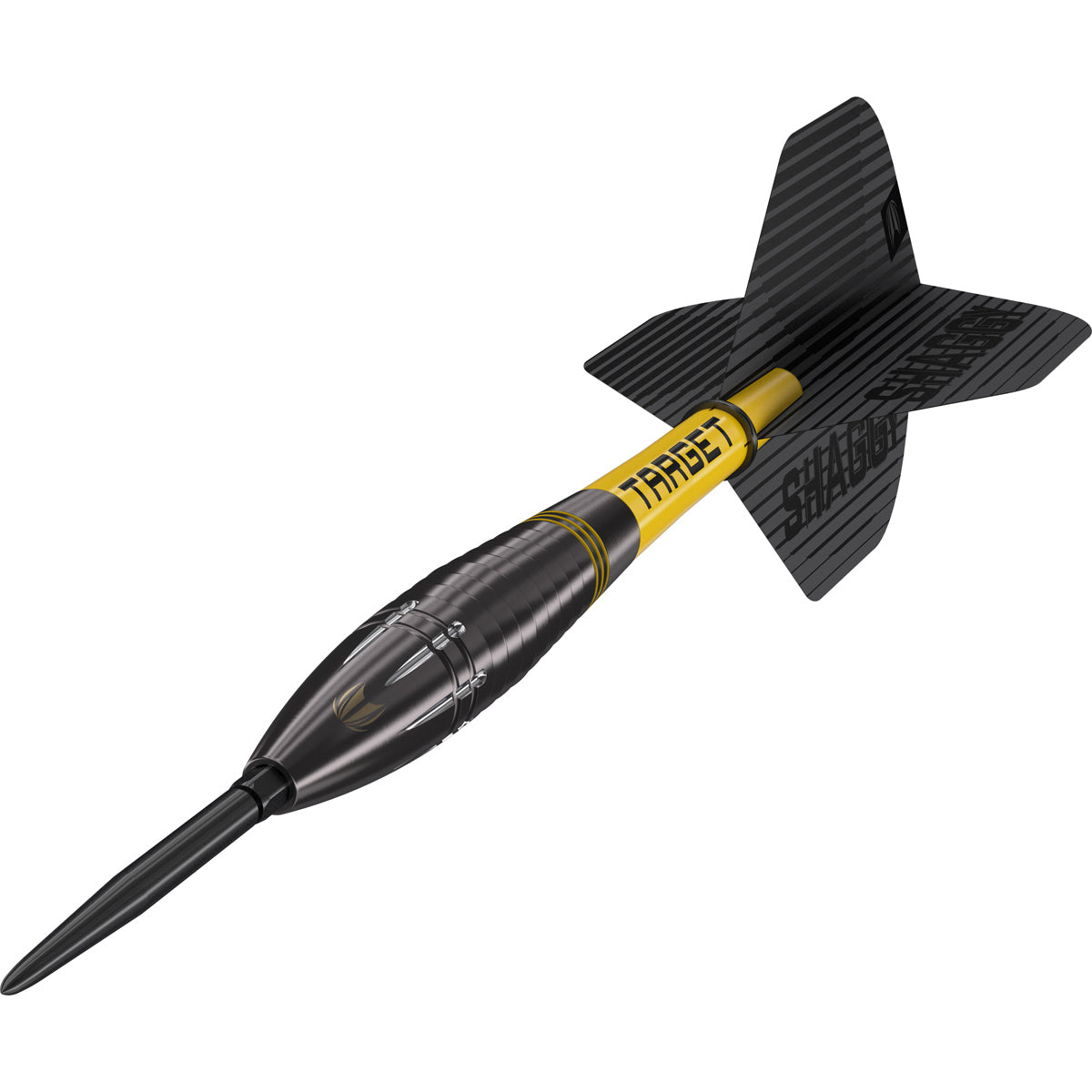 Scott Williams Black Steel Tip Darts close up image highlighting the black barrel finish and precision grip detail