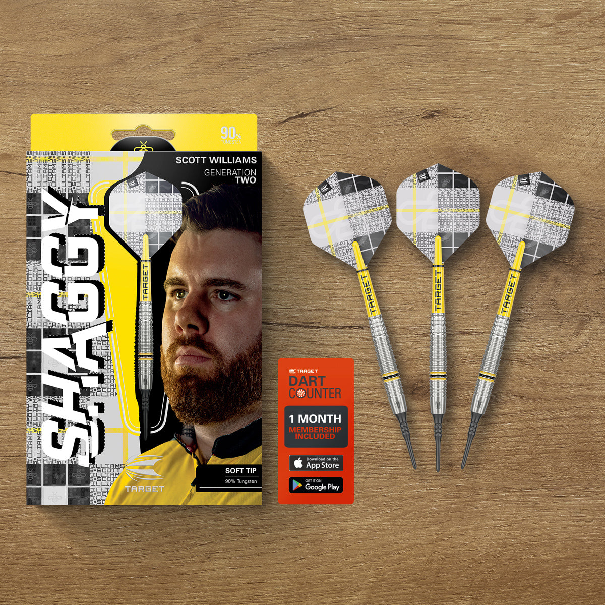Scott Williams G2 darts lifestyle image featuring a premium electronic darts setup and modern playing environment