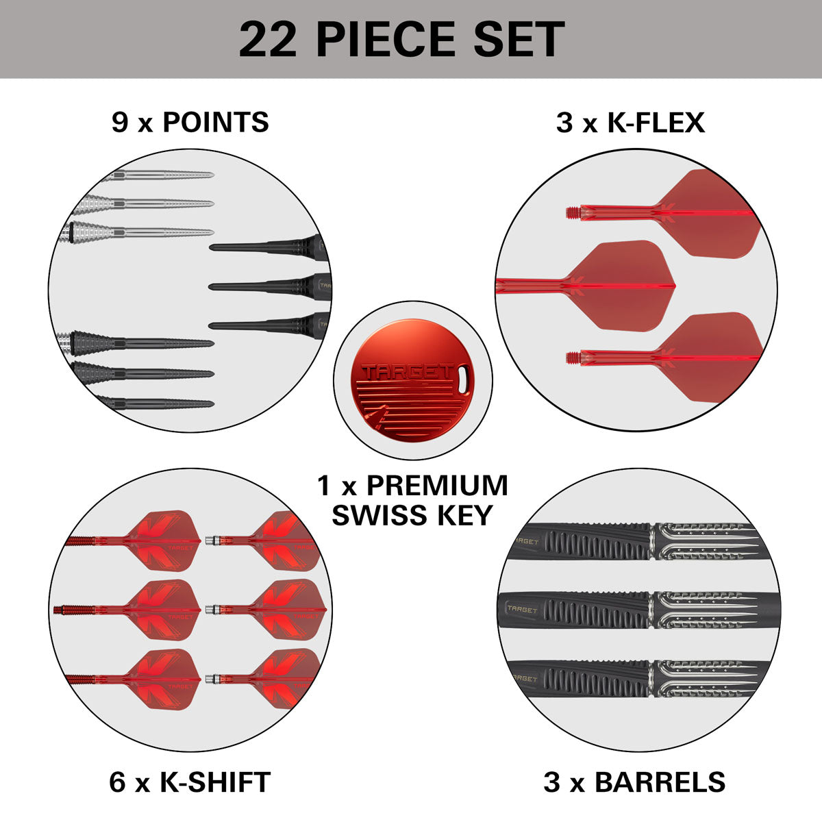 Target Shift 90% Tungsten Soft Tip Darts