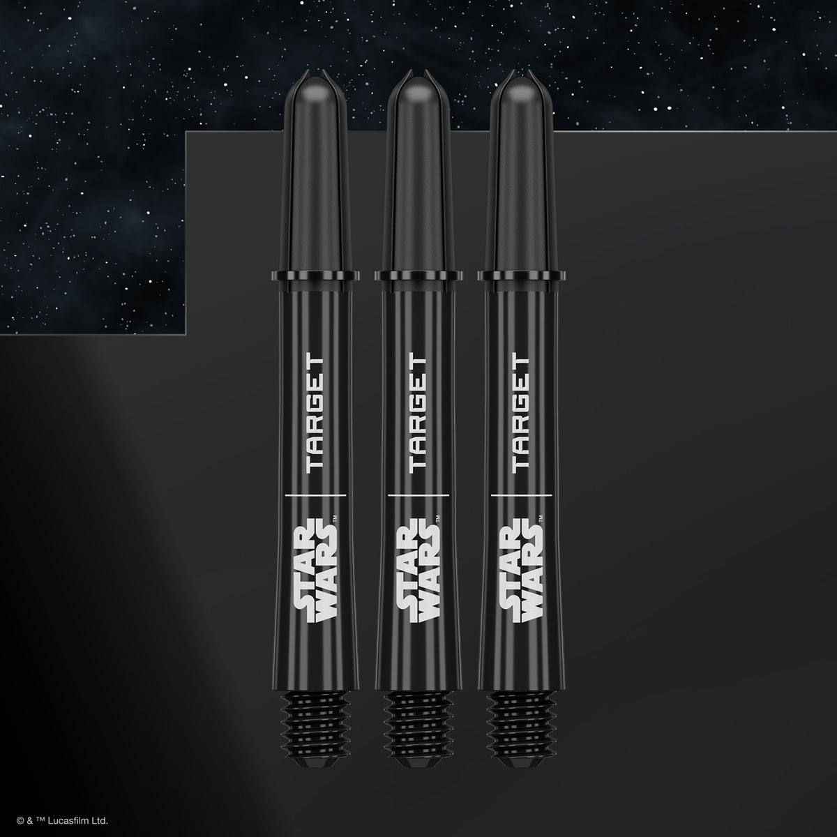 STAR WARS Target Pro Grip Dart Stems Shafts Black Intermediate length variant image