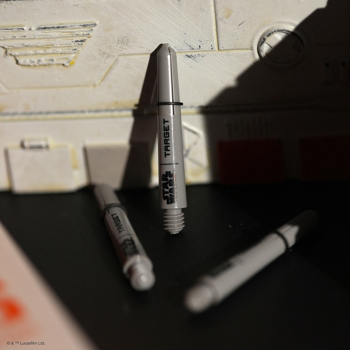 STAR WARS Target Pro Grip Dart Stems Shafts Grey image represents the stems in a stylish real life scenario