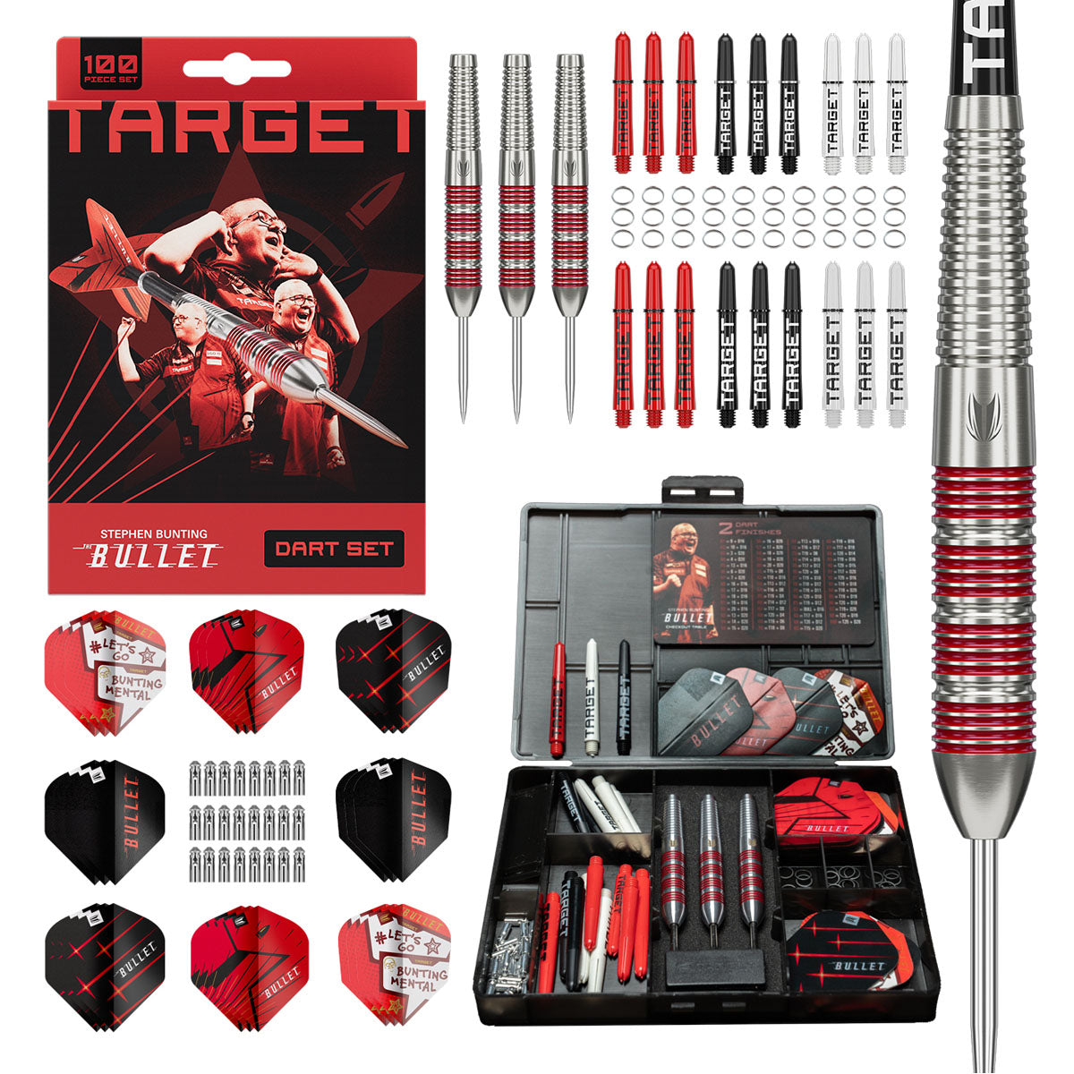 Target Stephen Bunting 100 Piece Brass Darts Set