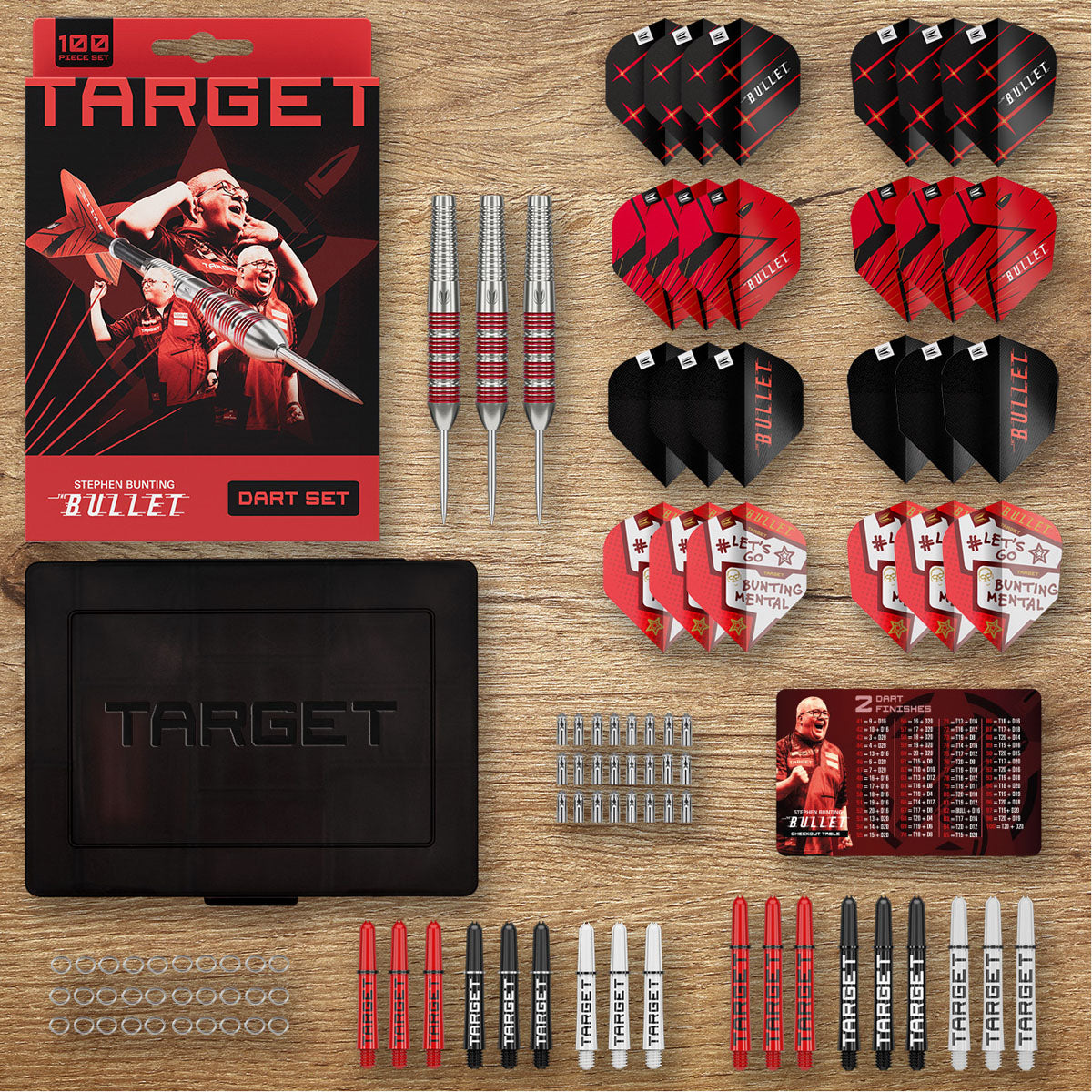Target Stephen Bunting 100 Piece Brass Darts Set