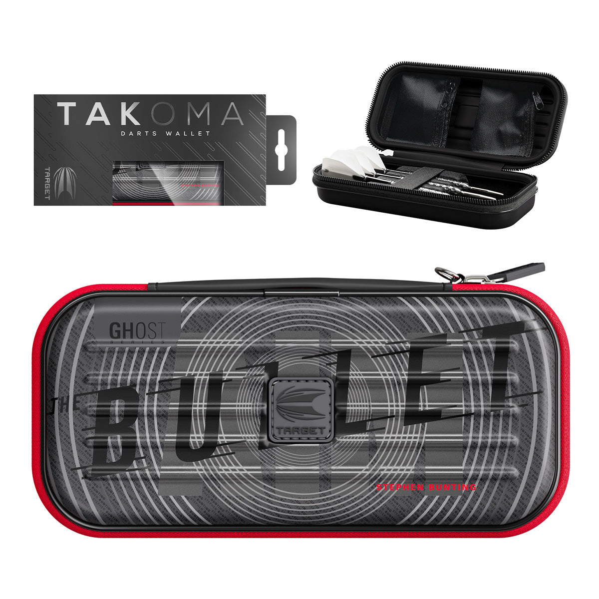 Target Stephen Bunting Takoma Ghost Dart Case main product image showing the case and included contents