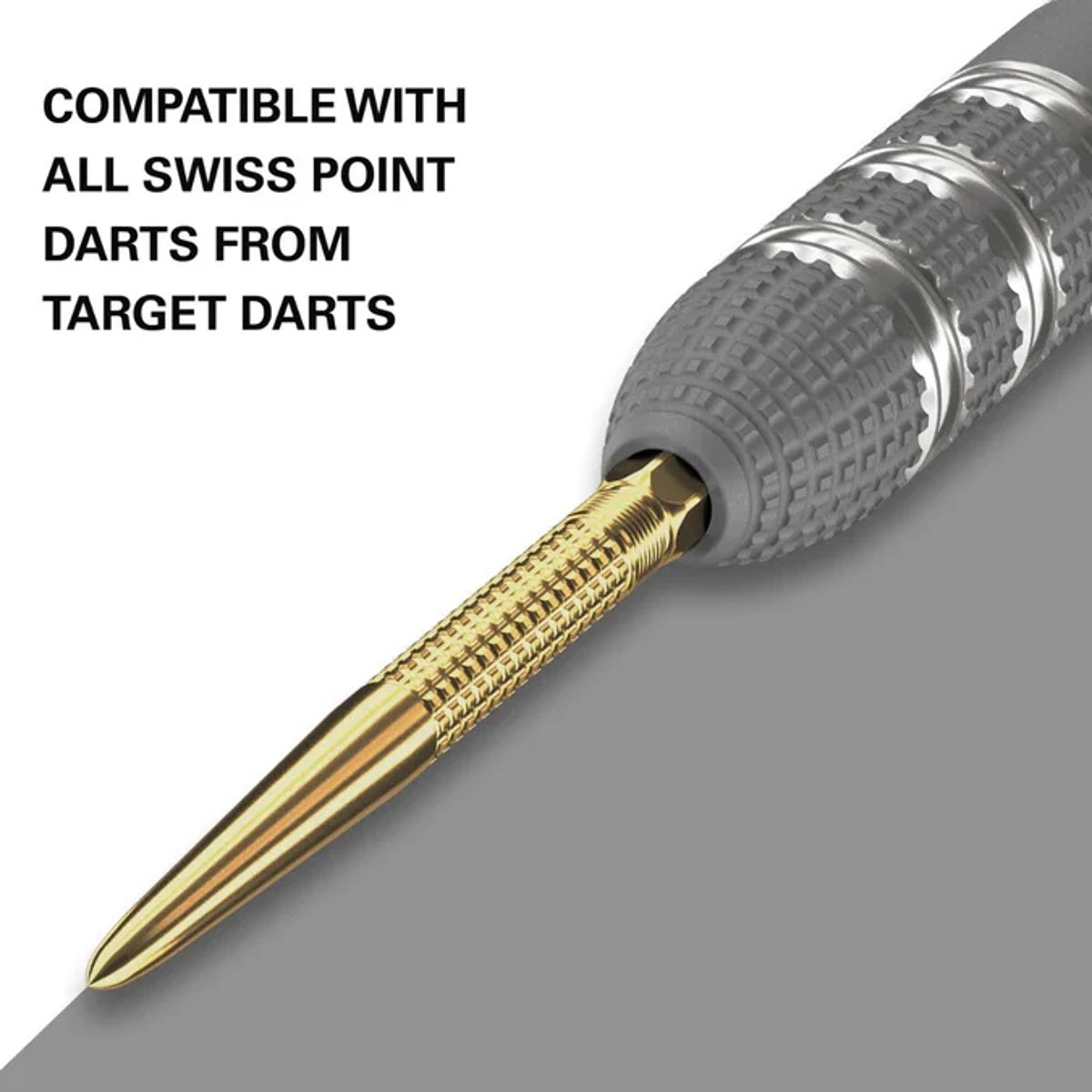 Target Swiss GRD Points Gold alternative angle showing the point profile and gold finish