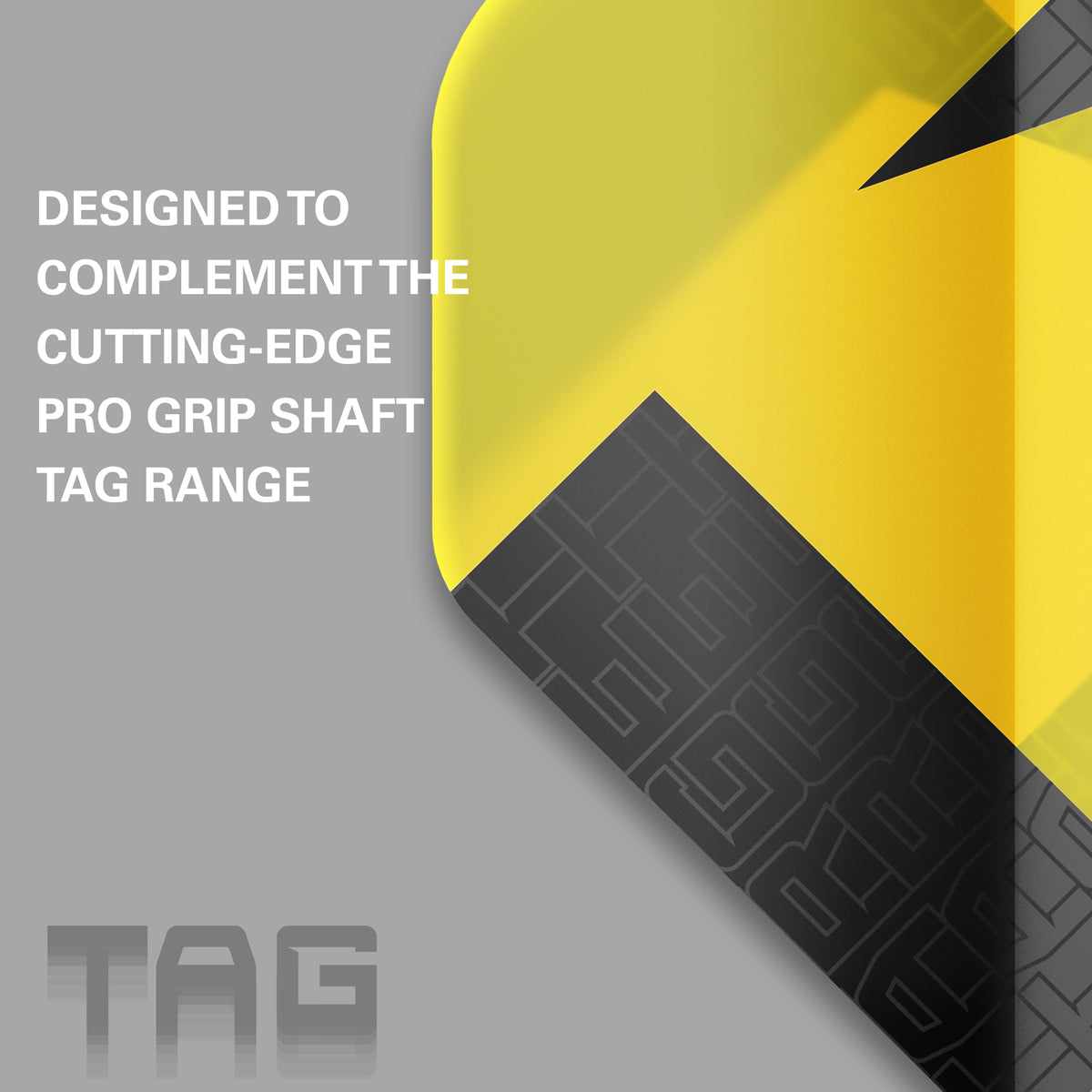 TAG Flights (3 Sets) by Target Yellow image highlighting the compatible Target TAG dart range.