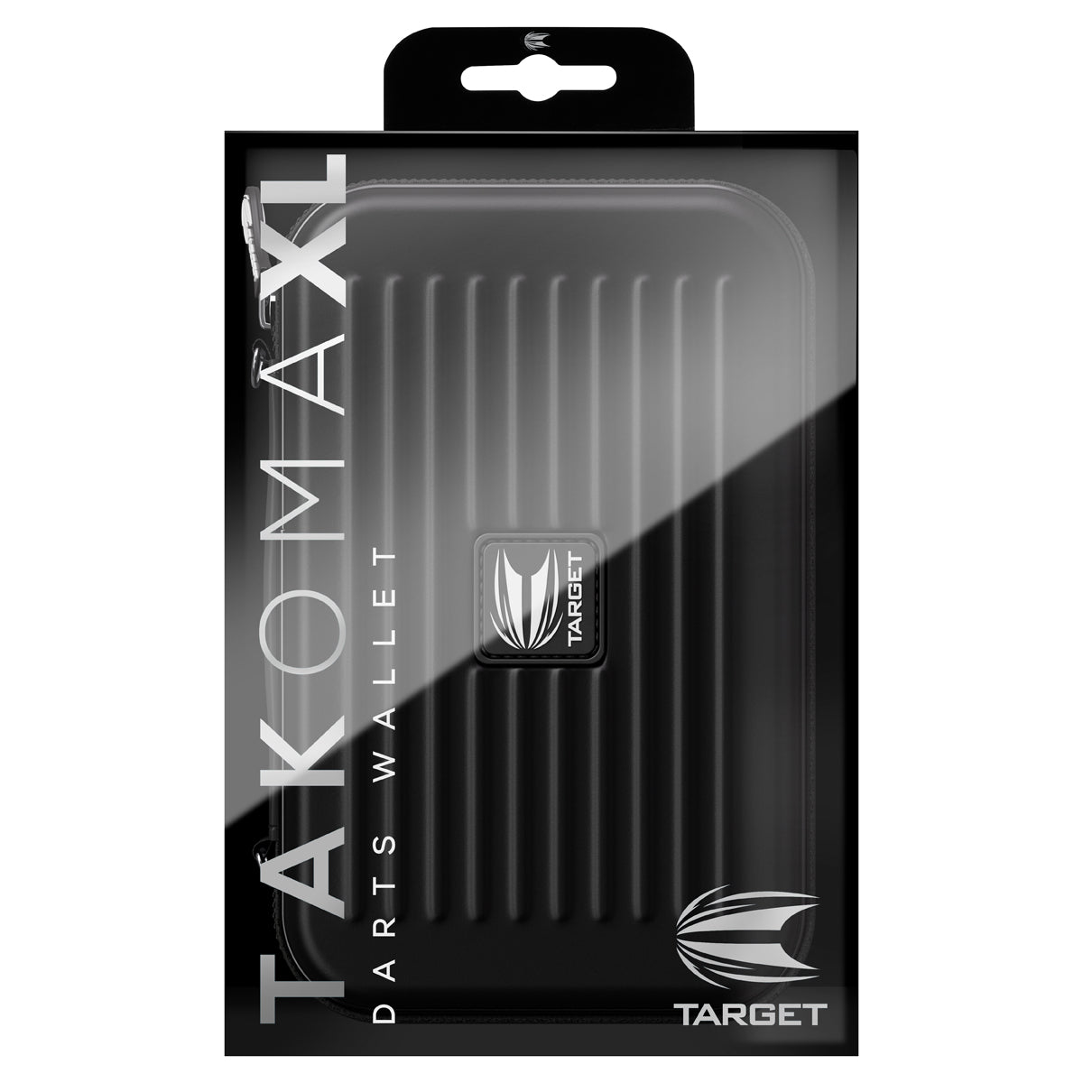 Target Takoma XL Large Darts Case Wallet Black outer box image showing the retail packaging and branding