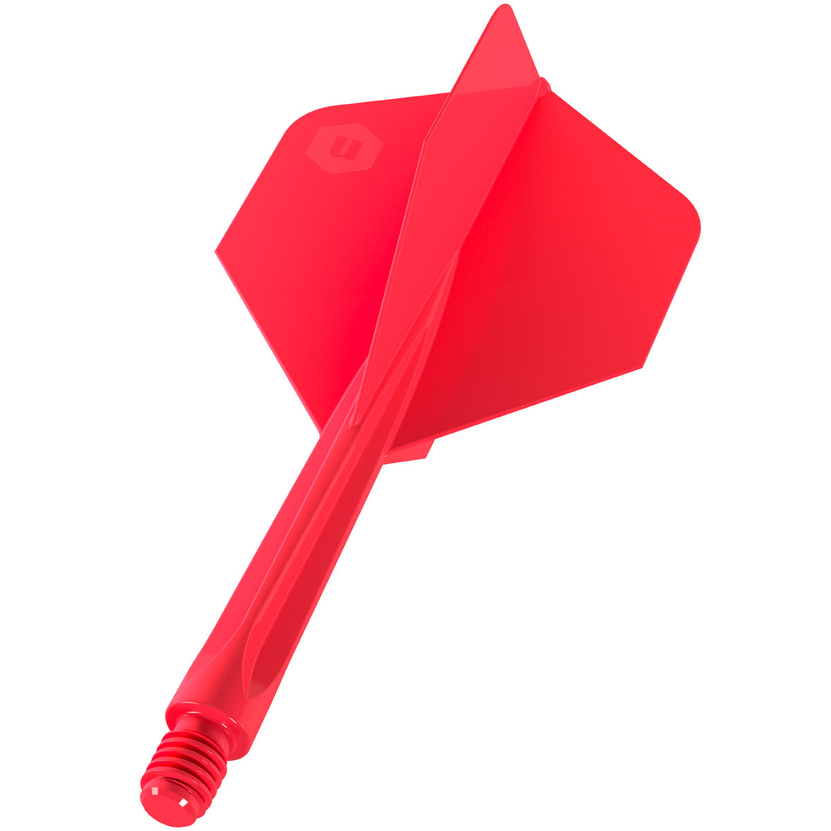 Forge Red All In One Dart Flights by Unicorn angled view highlighting the product design and profile.