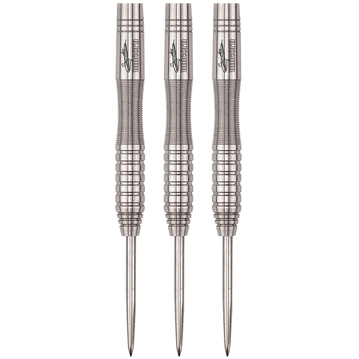 Gary Anderson Phase 2 Purist PDL Steel Tip Darts straight barrel profile image showing the full length design, grip positioning, and barrel geometry