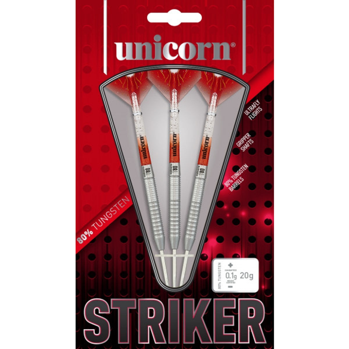 Striker Type 1 Steel Tip Darts packaging exterior image showing the outer box artwork, branding, and presentation design