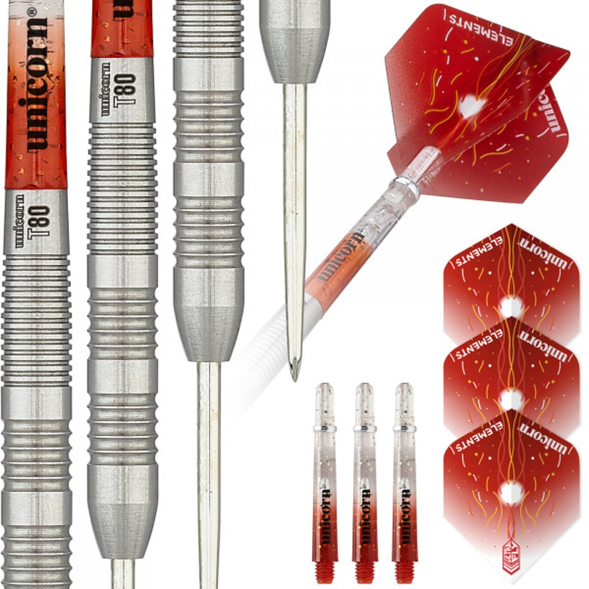Striker Type 3 Steel Tip Darts contents image displaying everything included inside the package