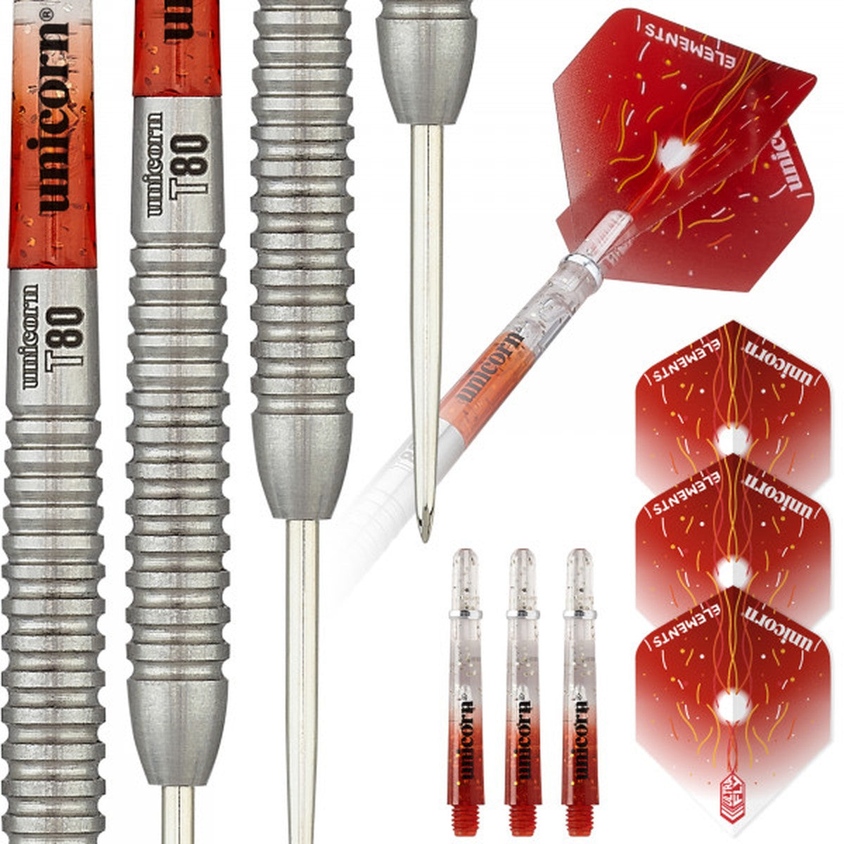 Striker Type 5 Steel Tip Darts contents image displaying everything included inside the package