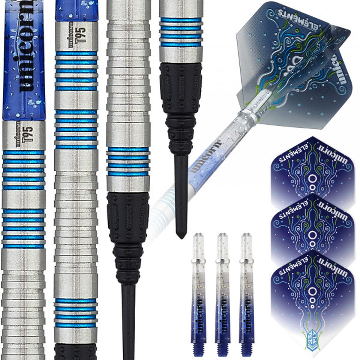 Unicorn T95 Core XL Blue 95% Tungsten Soft Tip Darts