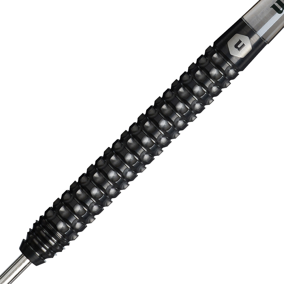 Thomas Lovely Steel Tip Darts close up image showing detailed grip patterns, machining, coating, and precision craftsmanship