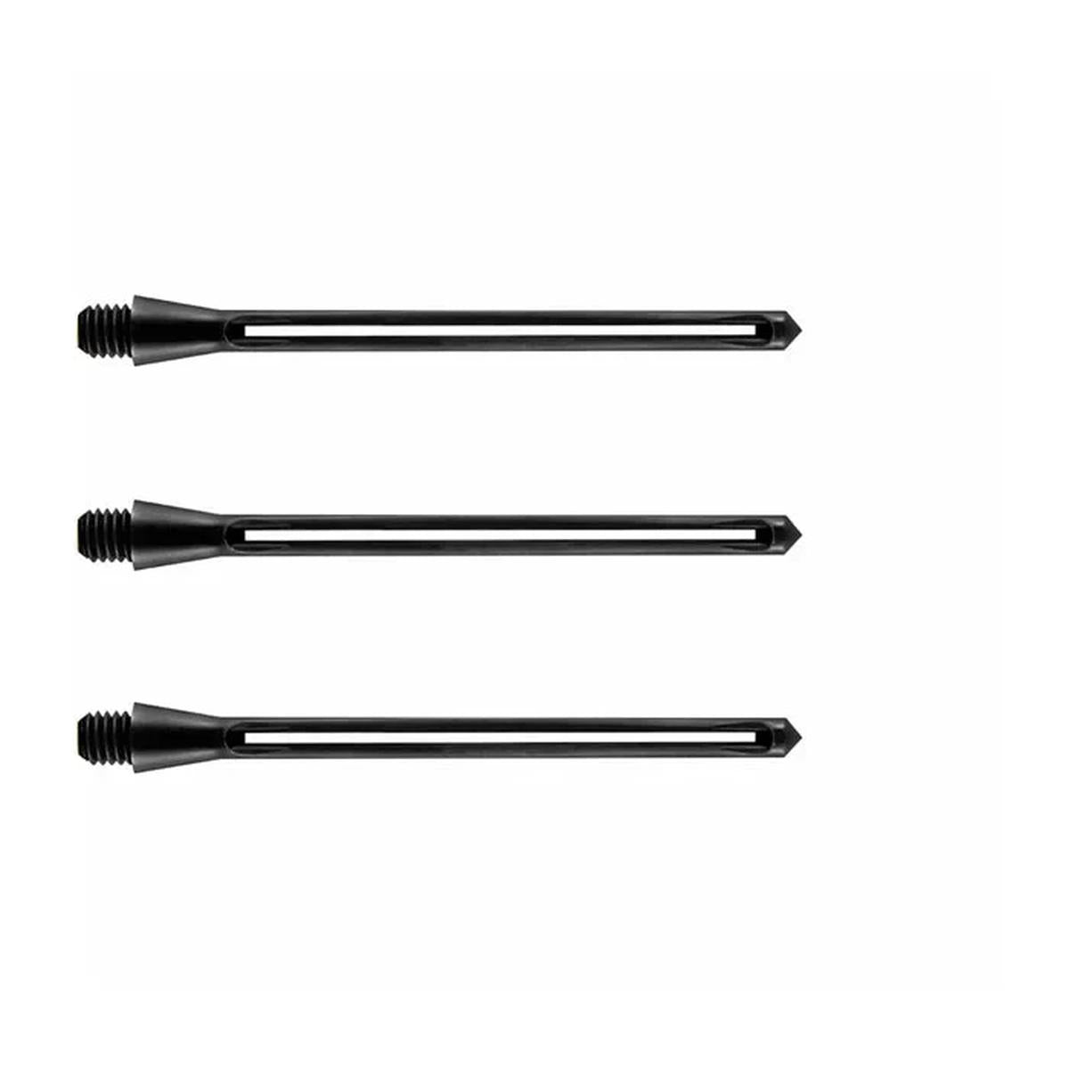 Three-pack of natural-coloured Unicorn Slikstik dart stems in translucent ivory tone.