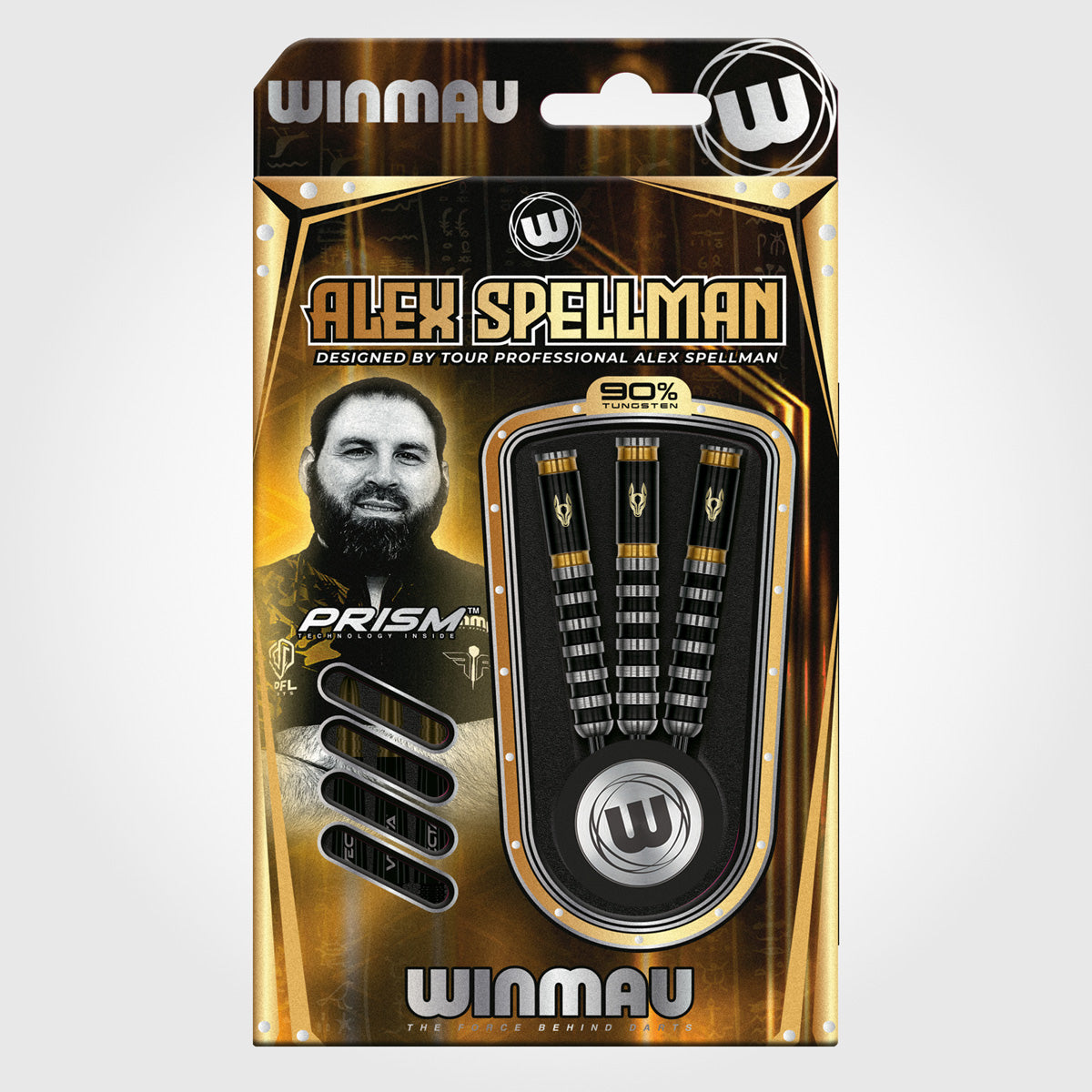 Alex Spellman Steel Tip Darts packaging exterior image showing the outer box artwork, branding, and presentation design