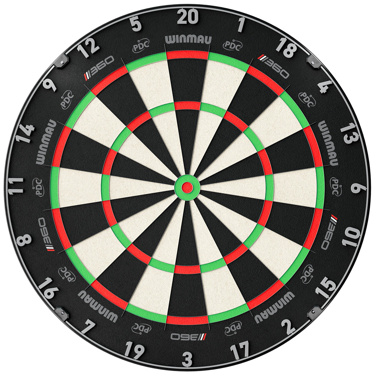 Winmau Blade 360 Triple Core Dartboard main product image showing the dartboard and product contents