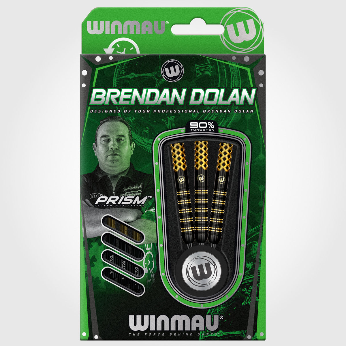 Brendan Dolan Signature Series Steel Tip Darts packaging exterior image showing the outer box artwork, branding, and presentation design