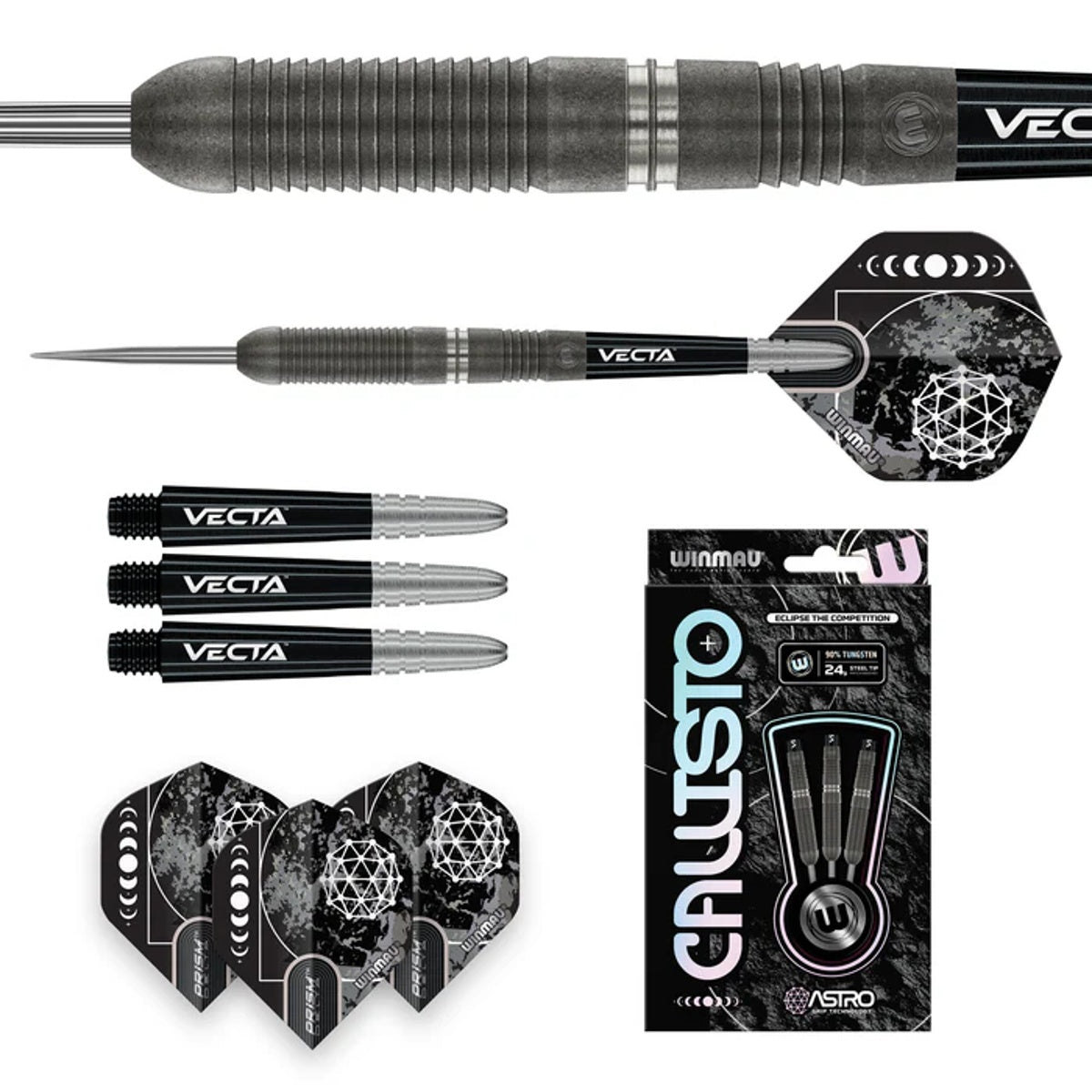 Callisto 03 Steel Tip Darts contents image displaying everything included inside the package