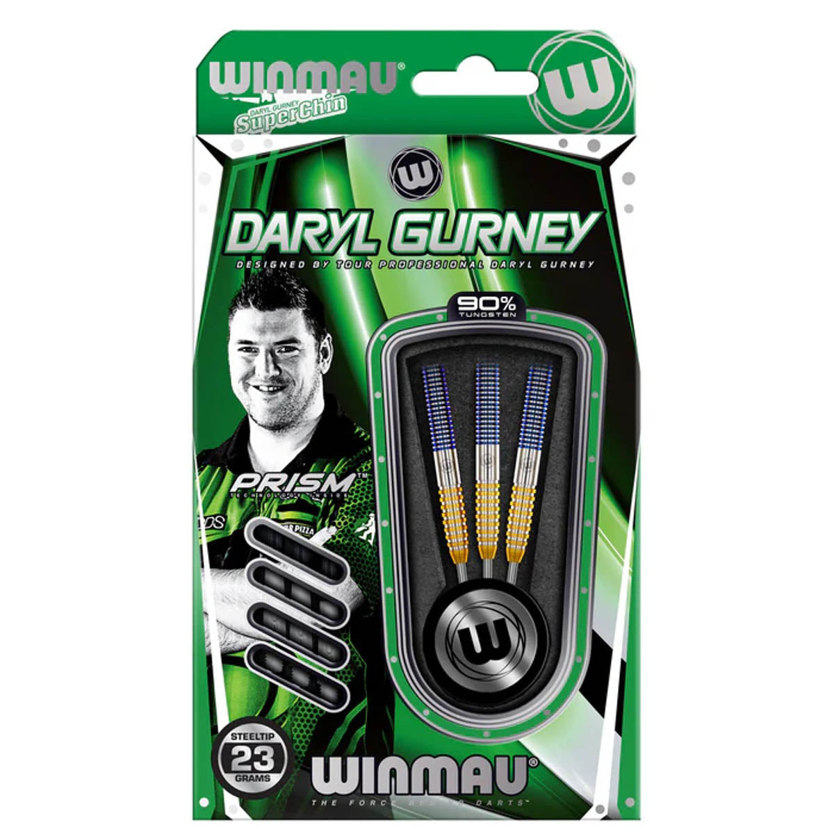Daryl Gurney SC 1.0 Series Steel Tip Darts packaging exterior image showing the outer box artwork, branding, and presentation design