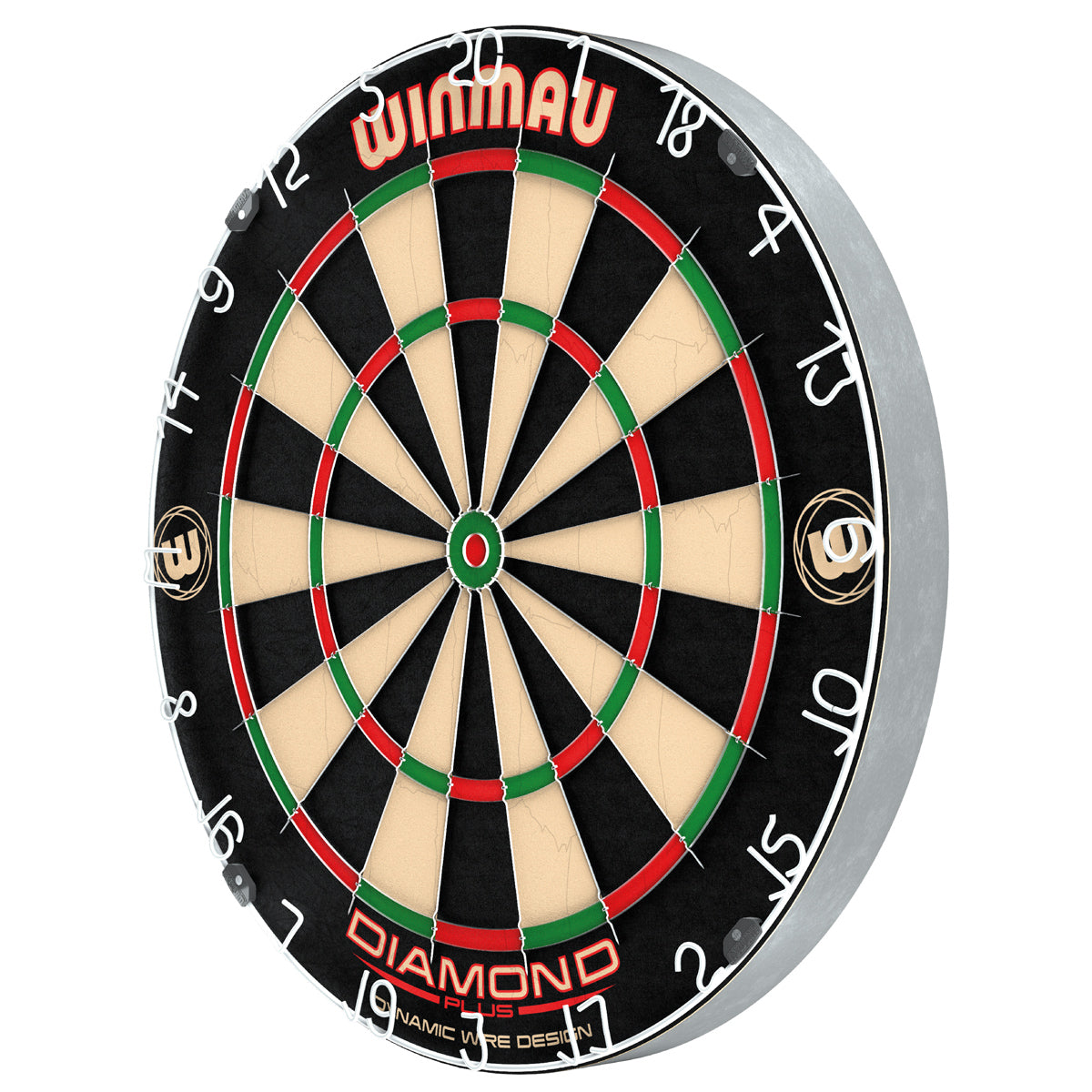 Winmau Diamond Plus Dartboard alternate product image showing the dartboard and product contents