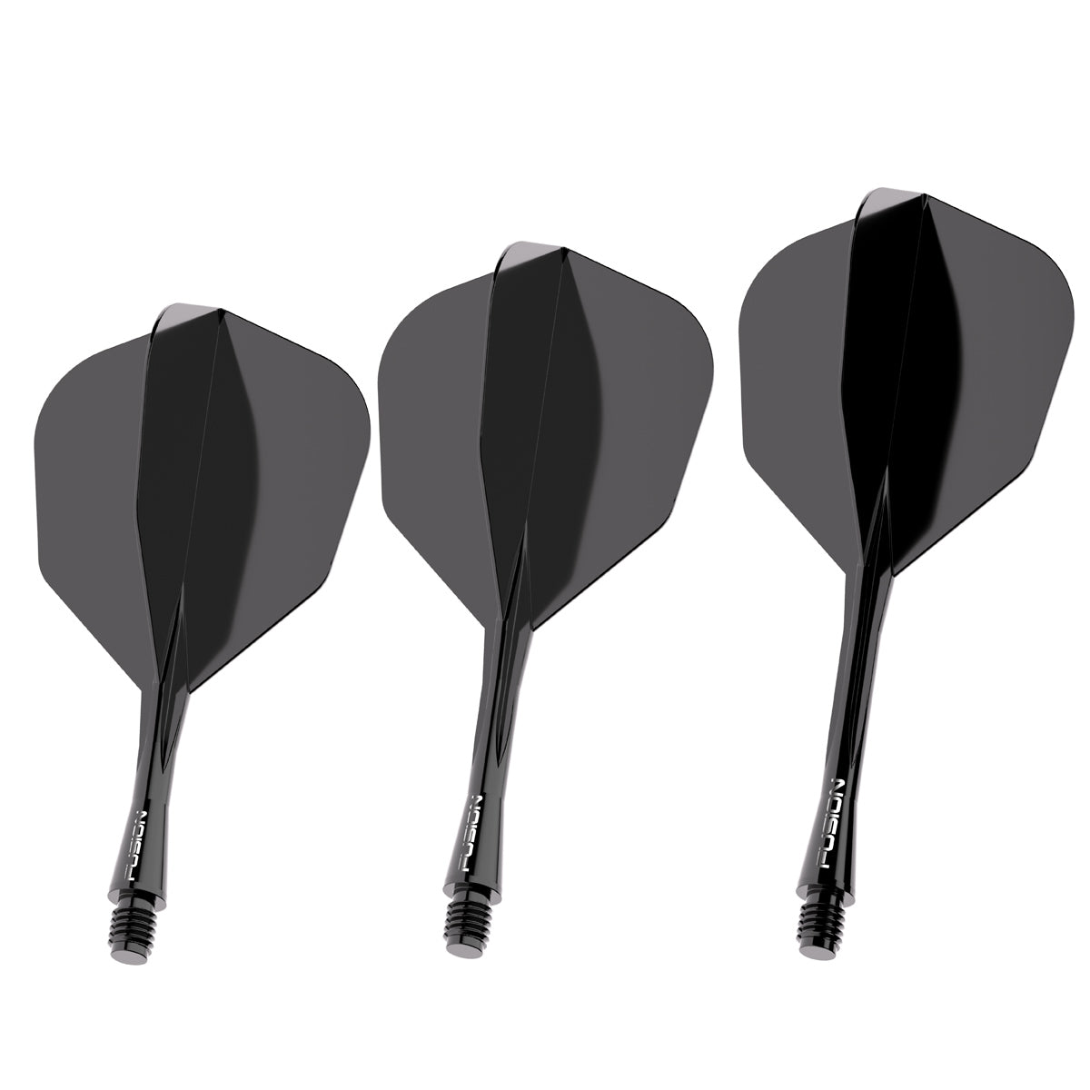Fusion Integrated Flight & Shaft Black No6 by Winmau main product image on a white background.