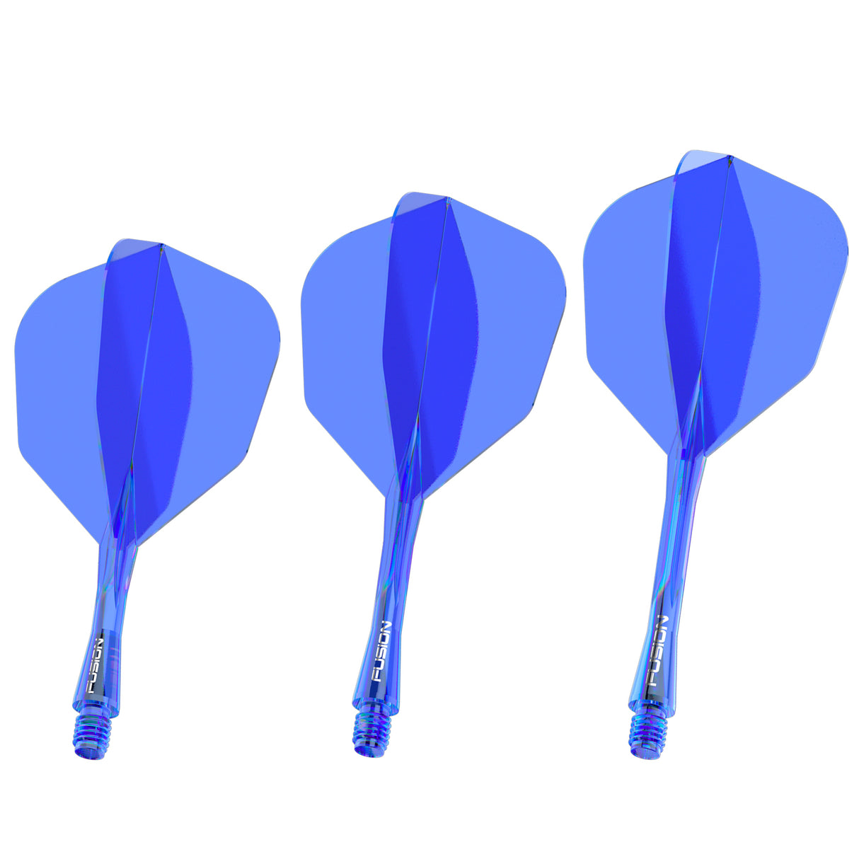 Winmau Fusion Integrated Flight & Shaft Blue No6 main product image on a white background.