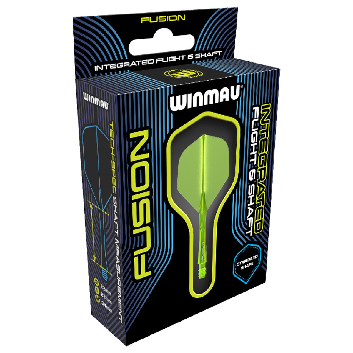 Fusion Integrated Flight & Shaft No2 by Winmau image showing the retail packaging.
