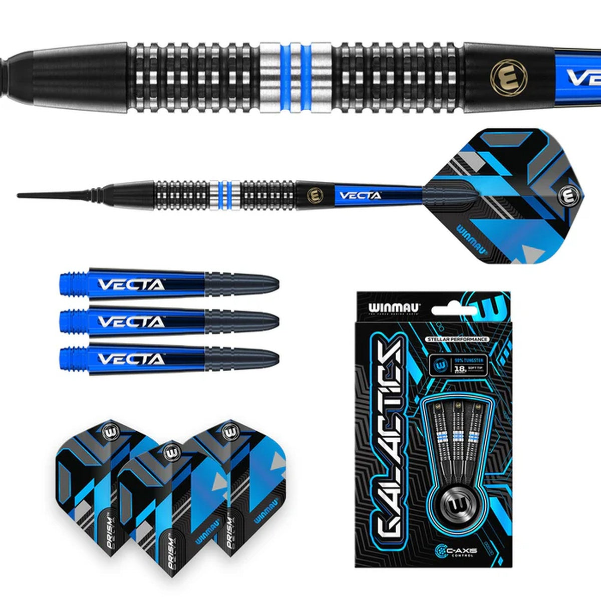 Galactics 90% Tungsten Soft Tip Darts by Winmau