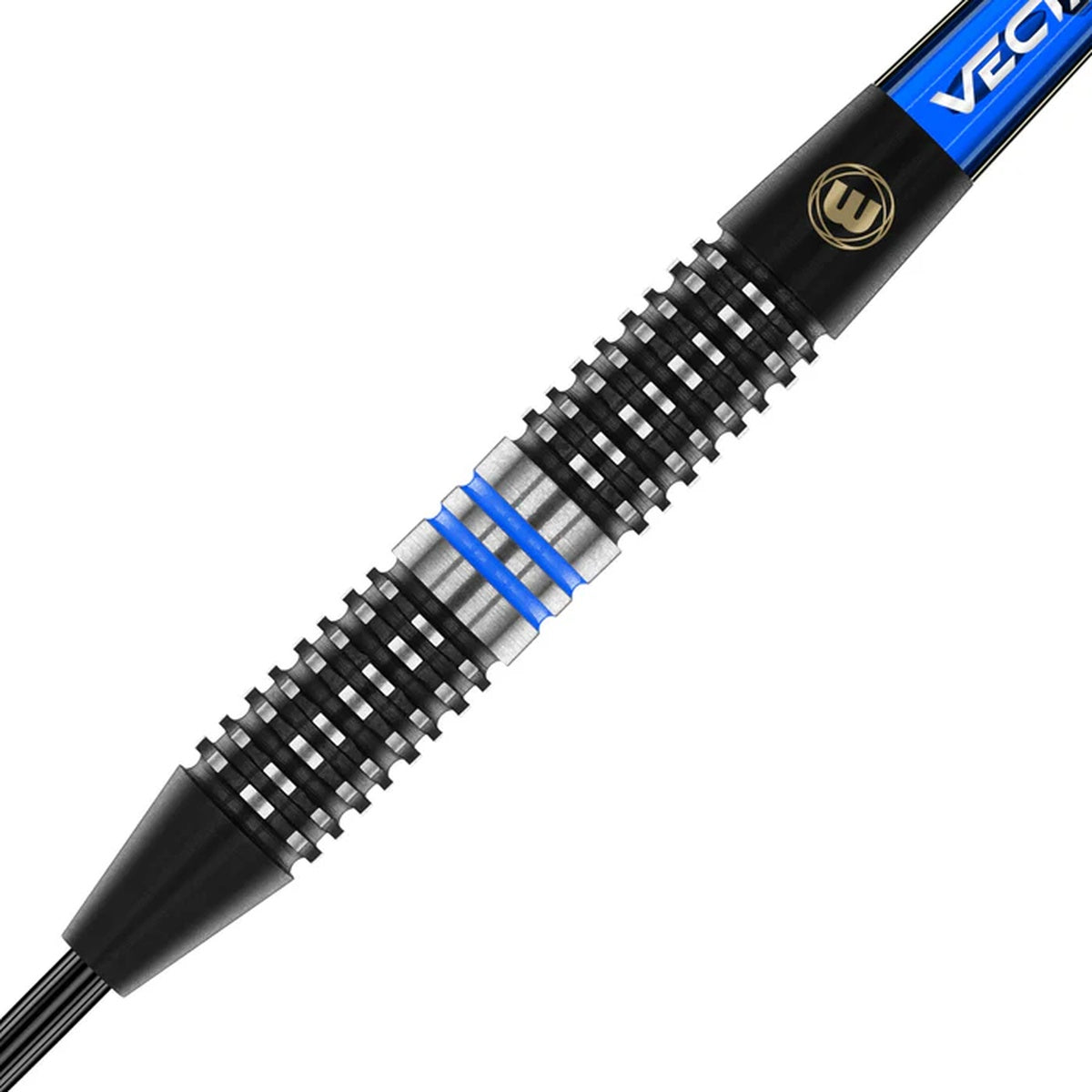 Galactics Steel Tip Darts close up image showing detailed grip patterns, machining, coating, and precision craftsmanship
