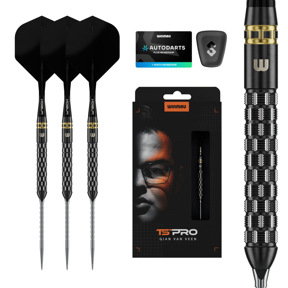Winmau Gian Van Veen TS-PRO Switch Point 90% Tungsten Steel Tip Darts