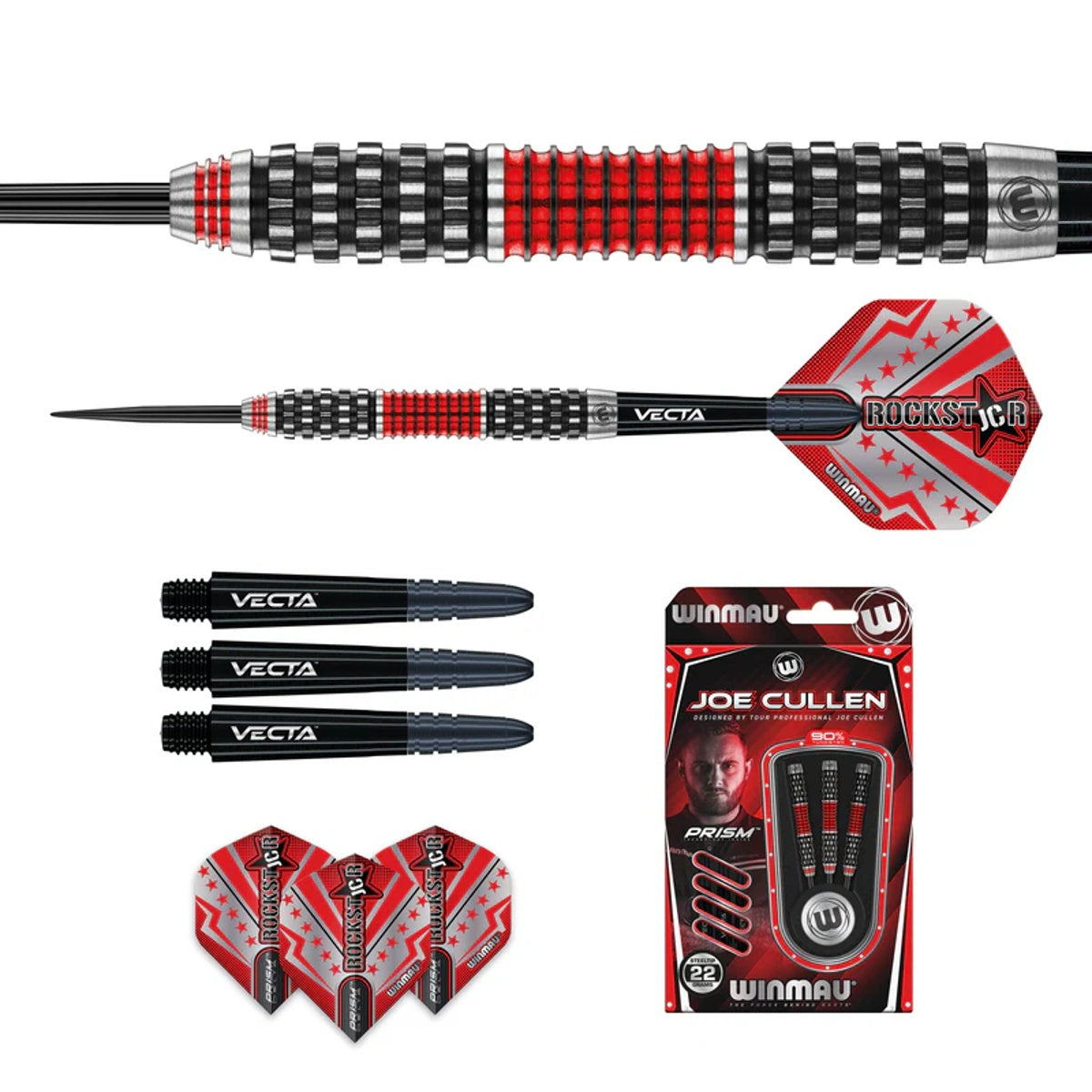 Joe Cullen Rockstar Series RS 1.0 Steel Tip Darts by Winmau