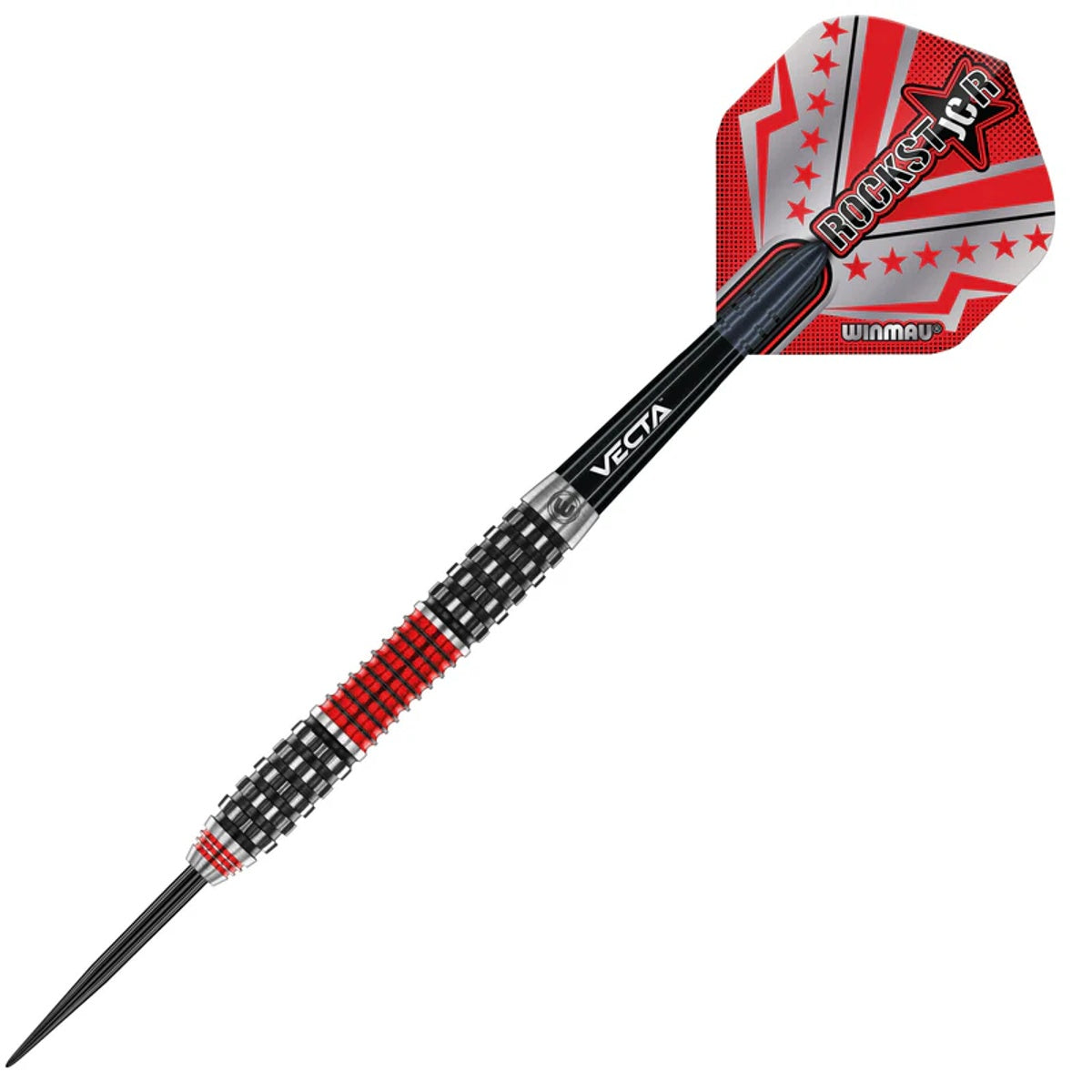 Joe Cullen Rockstar Series RS 1.0 Steel Tip Darts angled product image displaying the barrel profile, grip layout, and design features