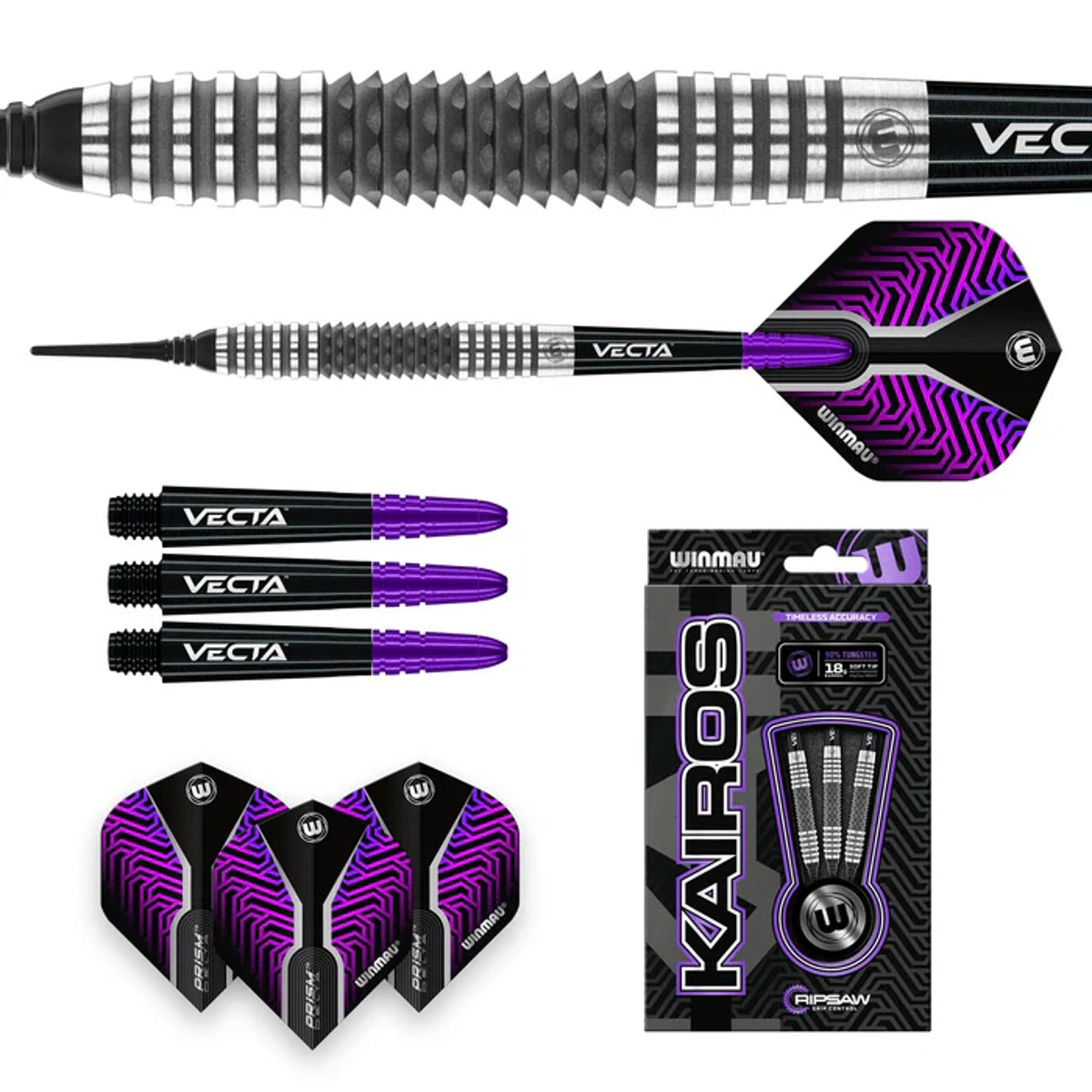 Kairos 90% Tungsten Soft Tip Darts by Winmau