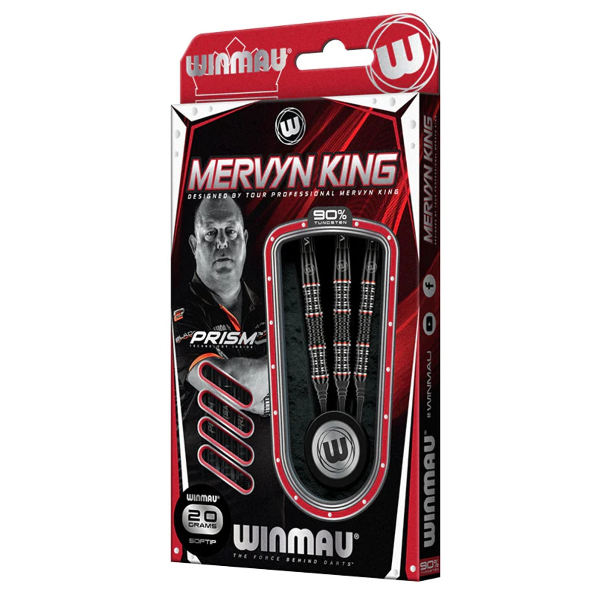 Mervyn King Special Edition 90% Tungsten Soft Tip Darts by Winmau