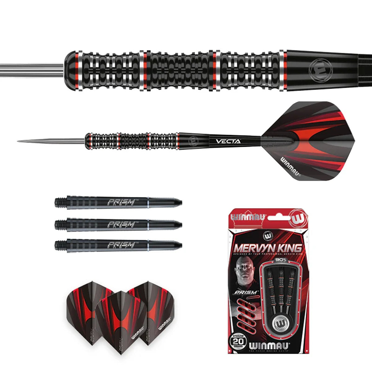 Mervyn King Special Edition 90% Tungsten Steel Tip Darts by Winmau