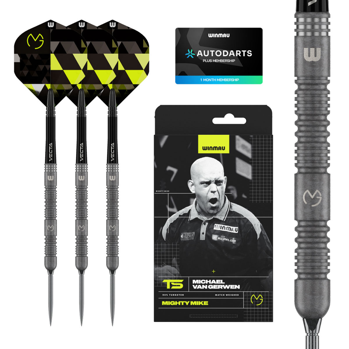 Winmau Michael van Gerwen MvG TS Switch Point 90% Tungsten Steel Tip Darts