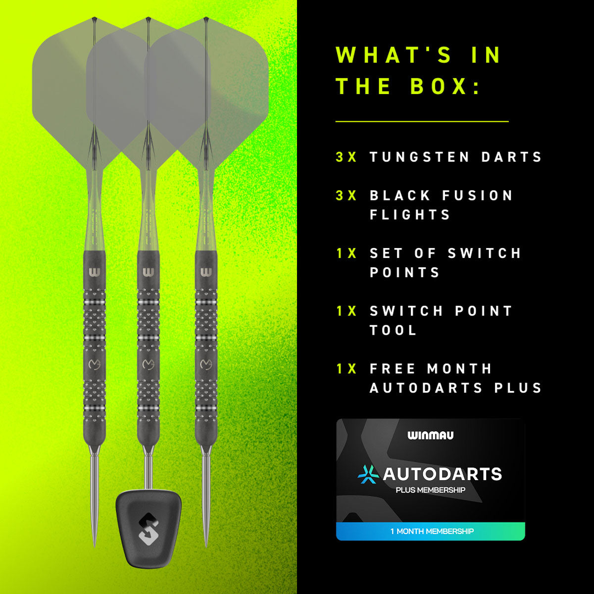Winmau Michael van Gerwen MvG TS-PRO Switch Point 90% Tungsten Steel Tip Darts